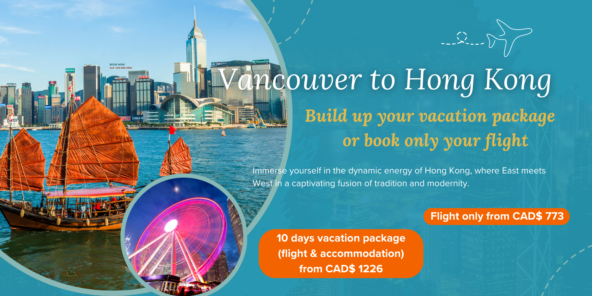 amazing deal from vancouver to hong kong flight & accommodation included