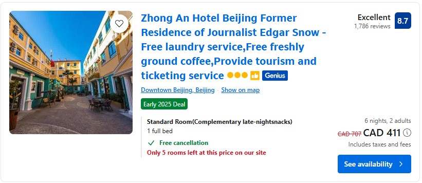 accommodation in beijing diy vacation deal from vancouver