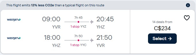 flight from vancouver to halifax diy vacation deal city break