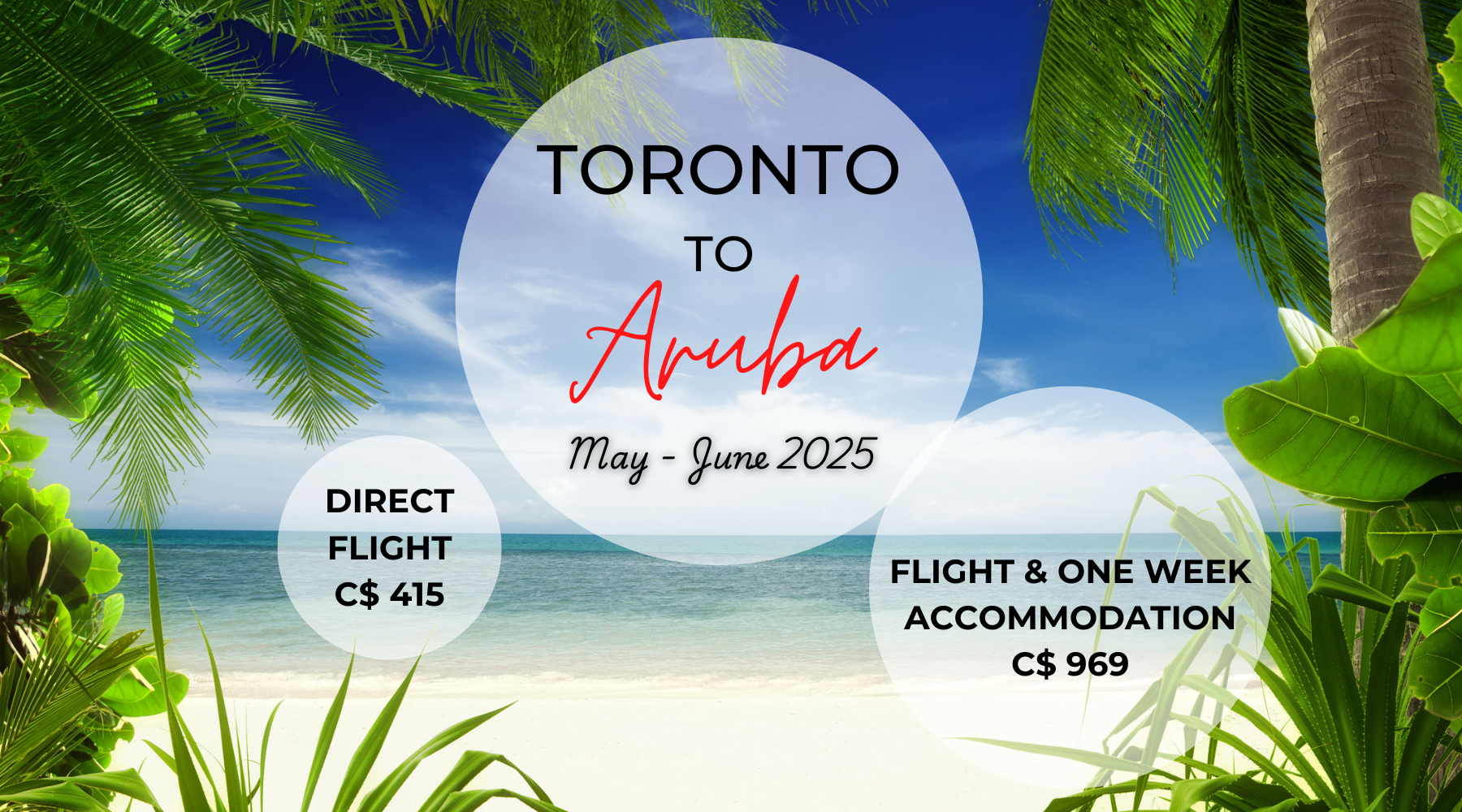 DIY vacation deal in Aruba from Toronto