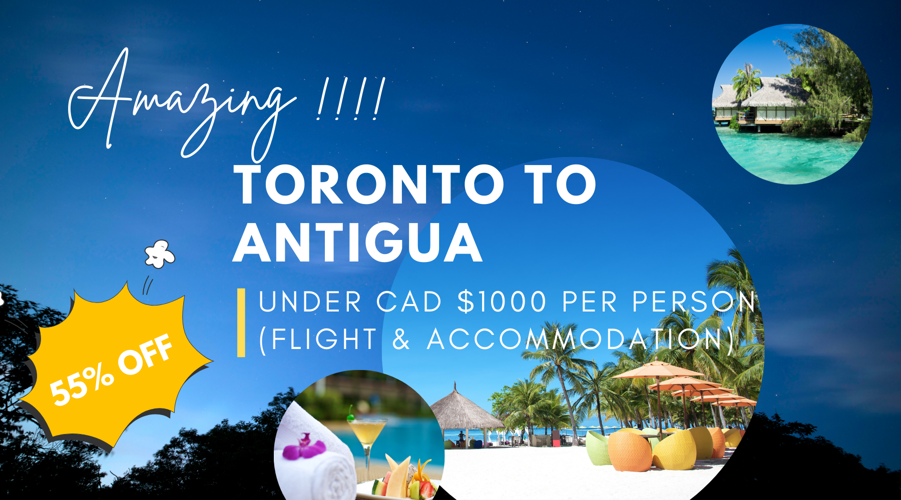 amazing deal vacation diy travel adventure toronto to antigua