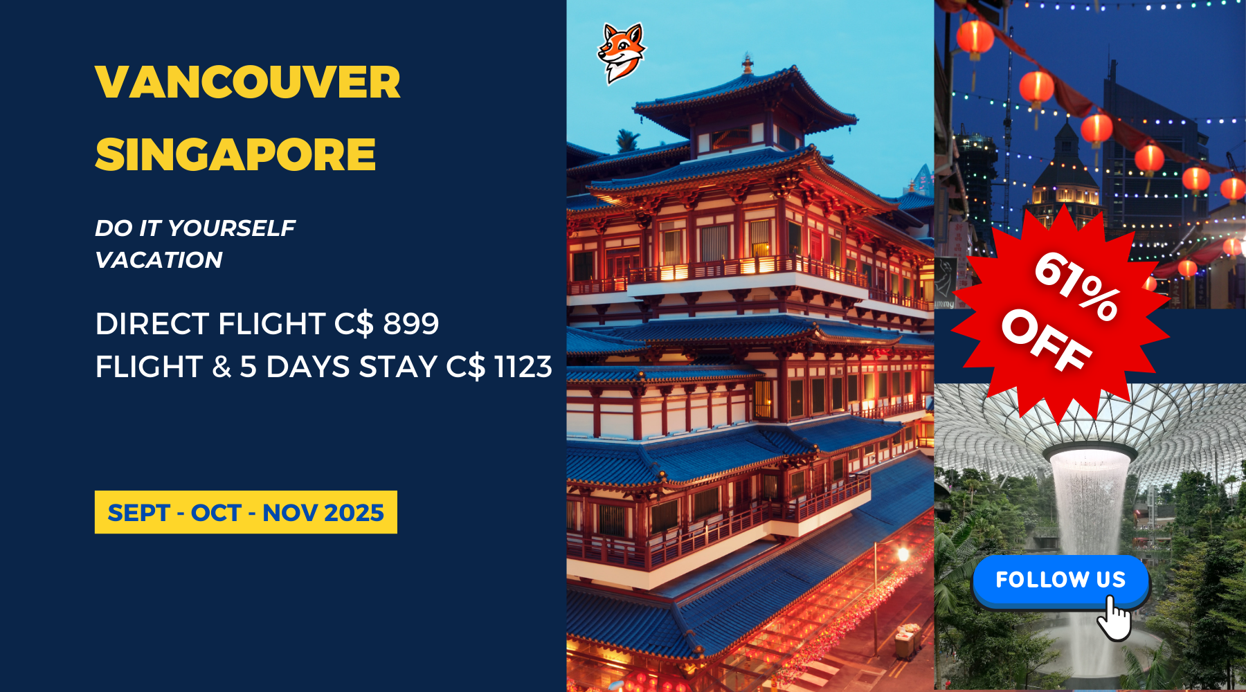 do it yourself vacation deal bargain vancouver to singapore