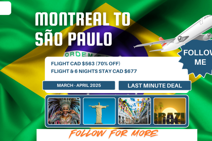 Adventure from Montreal to Sao Paulo March April 2025 wanderer DIY vacation