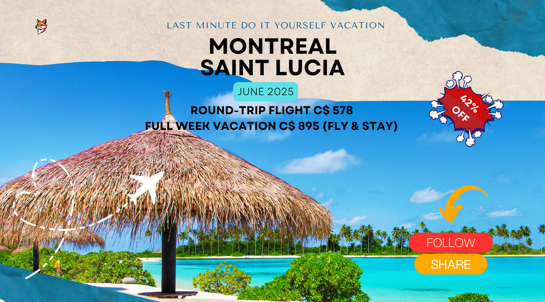 Last minute travel adventure do it yourself from Montreal to Caribbeans