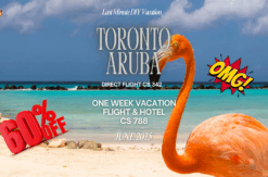 Last minute vacation DIY deal Toronto to Aruba Caribbean adventure