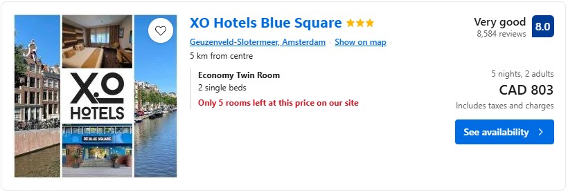 last minute adventure city break Toronto Amsterdam Europe