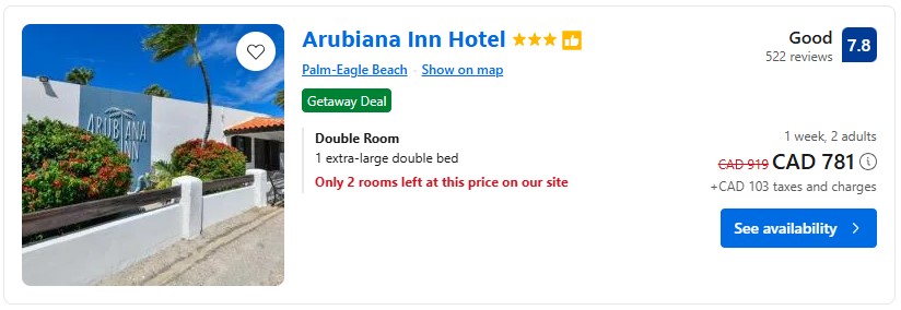 accommodation in Aruba vacation last minute diy