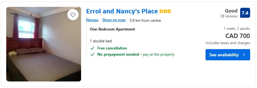 accommodation in Nassau Bahamas vacation diy adventure from Toronto