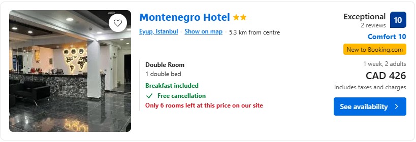 diy vacation in Istanbul from Toronto downtown hotel last minute deal