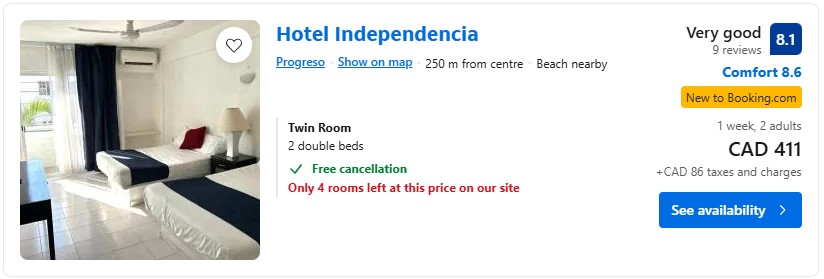 accommodation progreso merida mexico last minute diy travel adventure from Vancouver