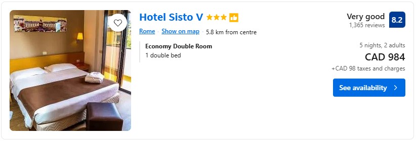 last minute vacation deal from Toronto toEurope Italy Rome DIY