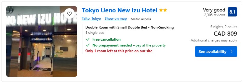 travel vacation Tokyo adventure from Vancouver