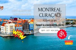 Last minute travel DIY deal alert from Montreal to Caribbean Curacao