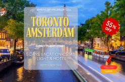Last minute DIY vacation from Toronto to Amsterdam flight and hotel accommodation adventure