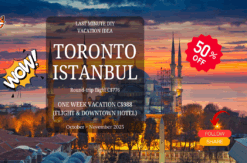Last minute limited travel diy vacation deal Toronto to Istanbul