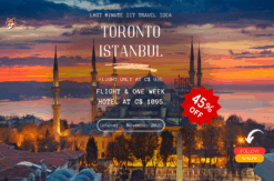 Last minute diy vacation deal from Toronto to Istanbul flight & hotel