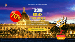 Last minute flight vacation do it yourself deal Toronto to France