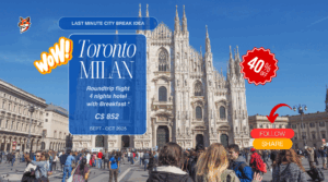 City break last minute flight Toronto-Milan diy adventure