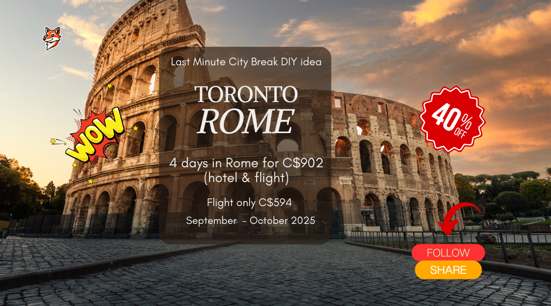 Last minute city break from Toronto to Rome DIY vacation adventure