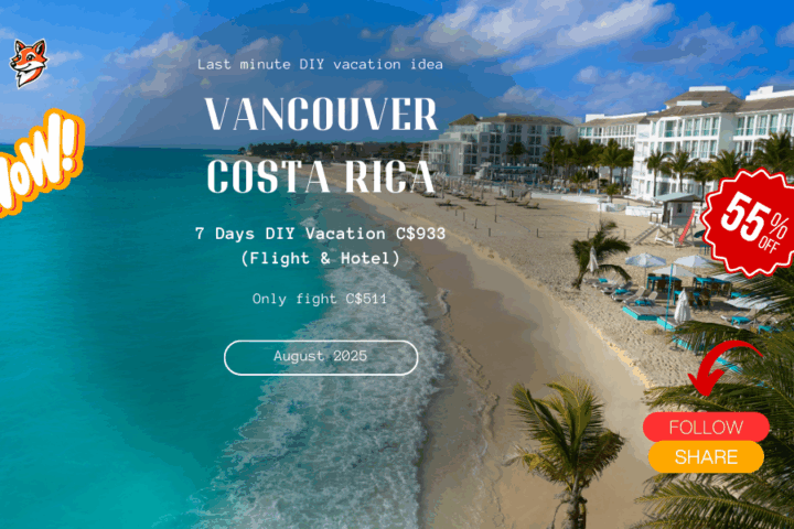 last minute flight vacation vancouver to costa rica diy adventure