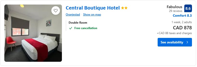 Aruba hotel DIY vacation from Toronto adventure