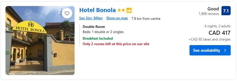 hotel last minute in Milan city break from toronto DIY vacation