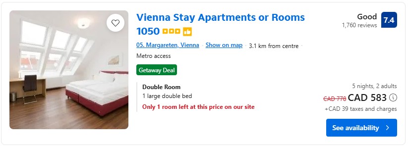 last minute vacation Vienna from Toronto adventure DIY deal