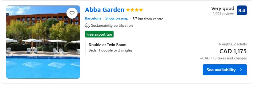 accommodation last minute in Barcelona from Toronto DIY adventure summer break
