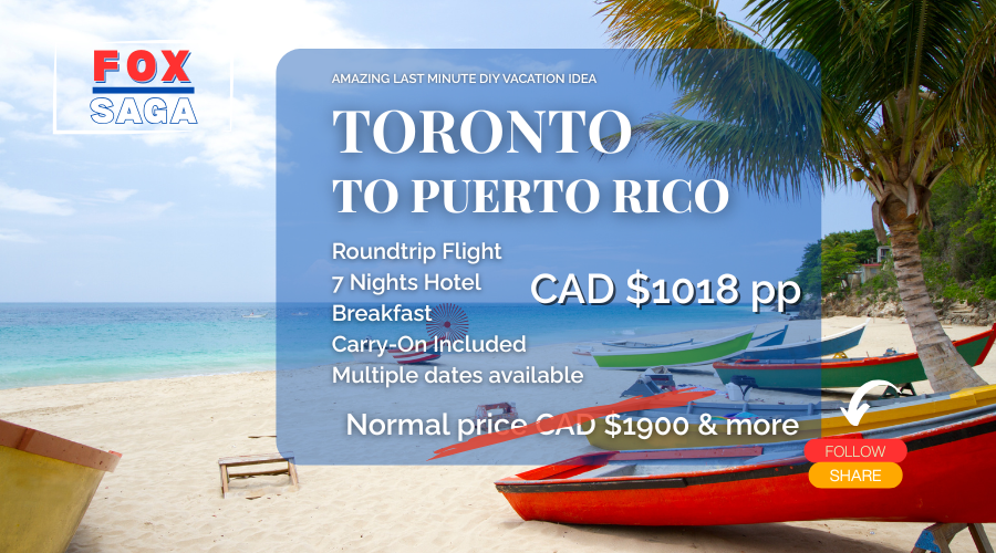 amazing last minute deal fromToronto to Puerto Rico DIY vacation adventure