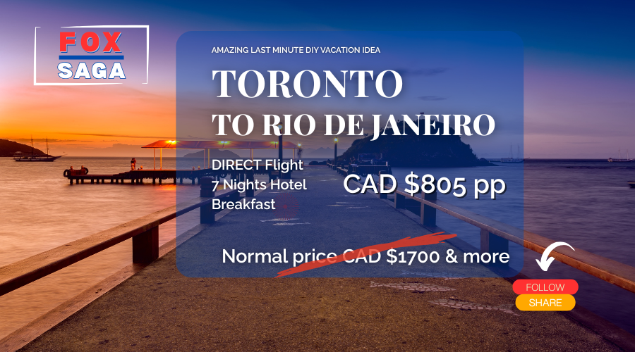 Last minute amazing vacation from Toronto to Rio de Janeiro DIY adventure