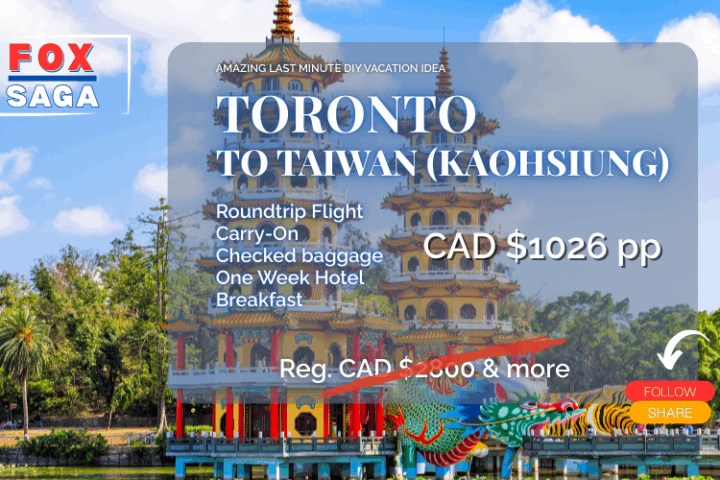Lat minute vacation DIY adventure from Toronto to Taiwan Kaohsiung city