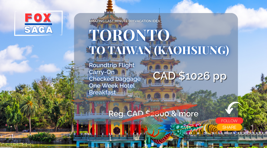 Lat minute vacation DIY adventure from Toronto to Taiwan Kaohsiung city