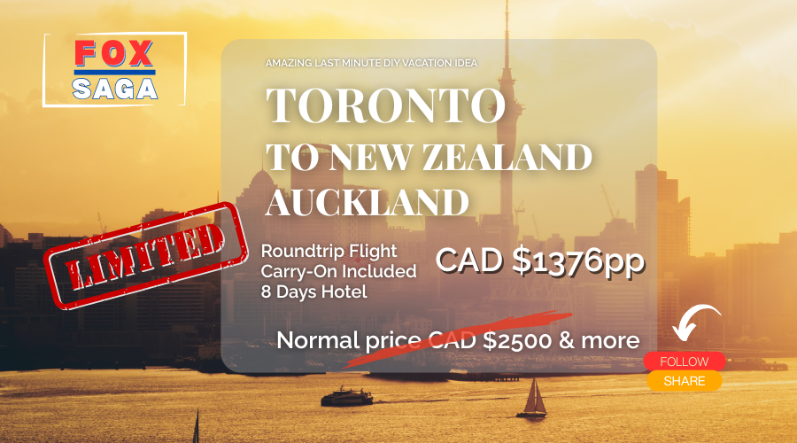 amazing last minute deal from Toronto to New Zealand Auckland diy adventure