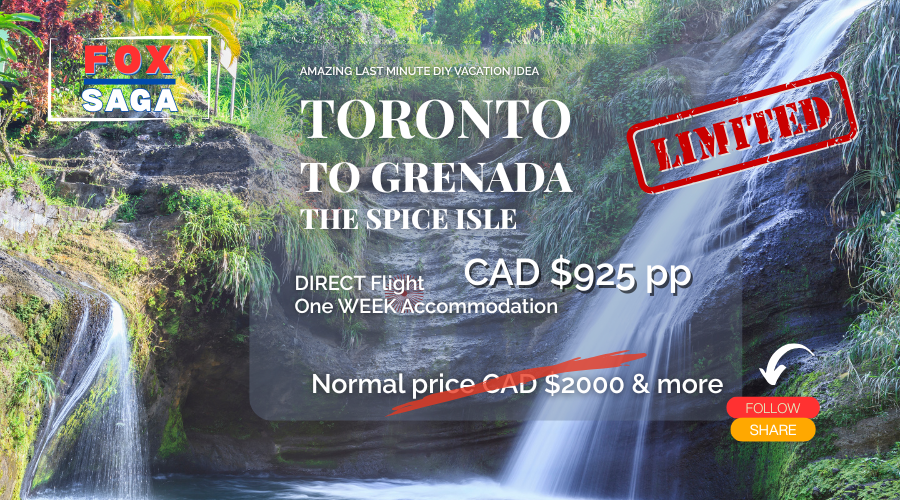 Last minute vacation from Toronto to Grenada adventure DIY trip