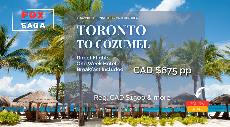 Last minute one week vacation in Cozumel departure Toronto