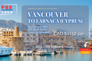 Rare last minute flight vacation DIY adventure from Vancouver to Larnaca Cyprus