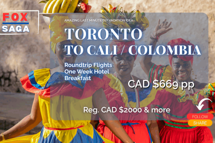last minute vacation deal from Toronto to Colombia Cali diy adventure