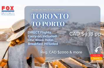 Unbelievable last minute deal from Toronto to Porto one week vacation