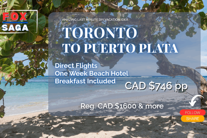 Last minute vacation deal from Toronto to Puerto Plata DIY adventure