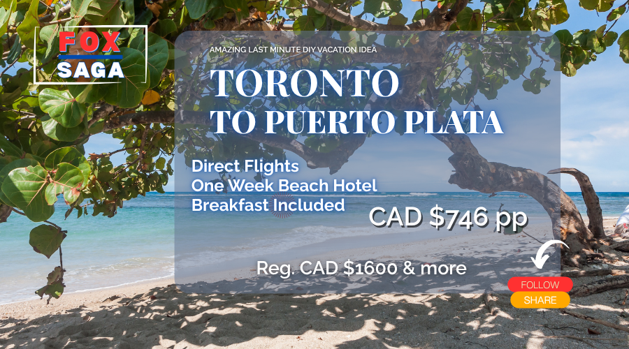 Last minute vacation deal from Toronto to Puerto Plata DIY adventure
