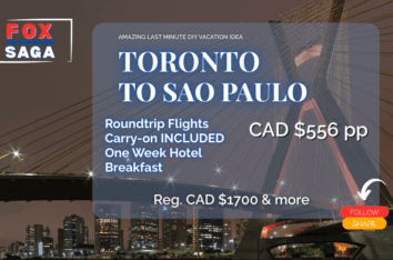 Last minute vacation deal DIY from Toronto to Sao Paulo Brazil adventure
