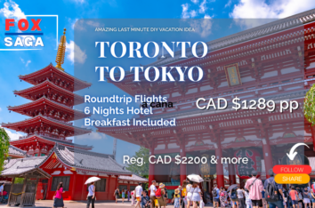 amazing last minute Tokyo adventure departure from Toronto DIY vacation deal